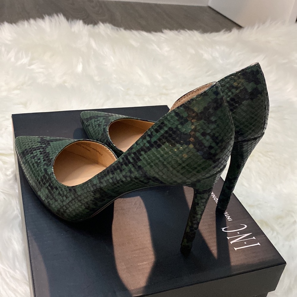 INC Snake Print Pumps